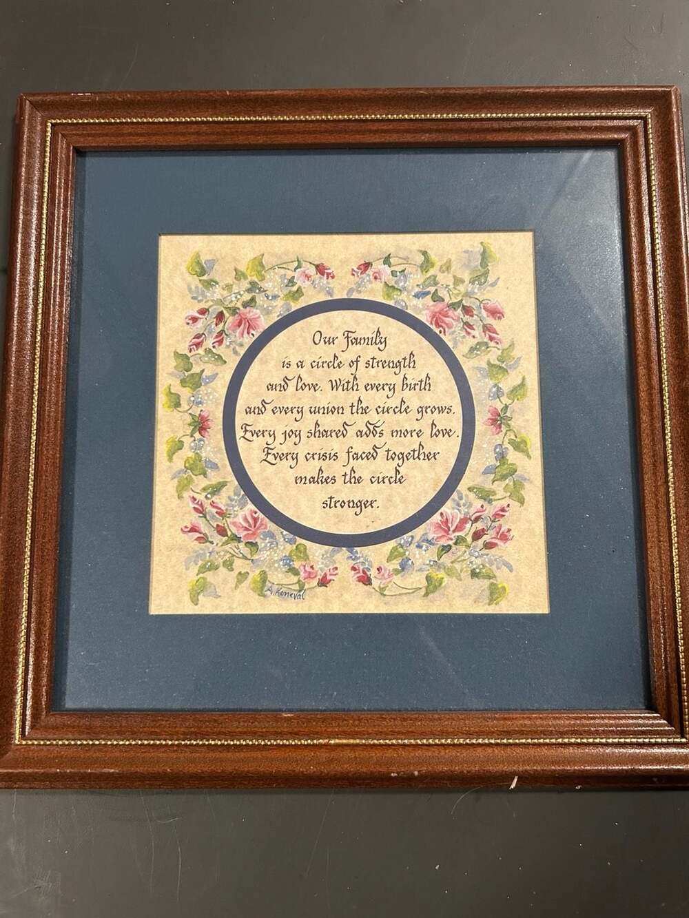 Hallmark Our Family Is A Circle Framed Poem Wall Art